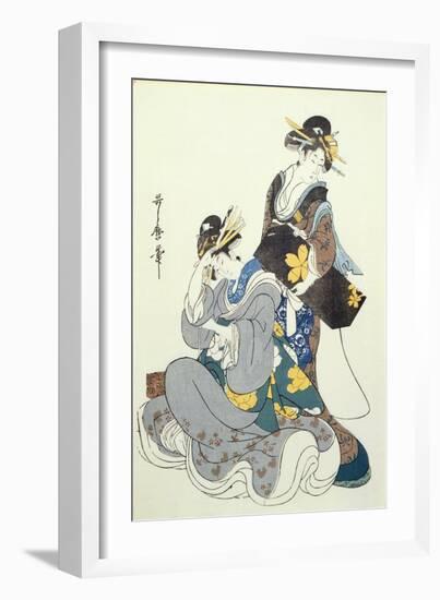 Two Female Figures-Kitagawa Utamaro-Framed Giclee Print