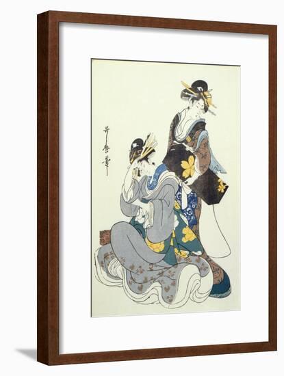 Two Female Figures-Kitagawa Utamaro-Framed Giclee Print