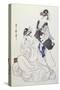 Two Female Figures-Kitagawa Utamaro-Stretched Canvas