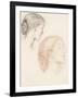 Two Female Heads, 1865-66 (Chalk on Paper)-Edward Coley Burne-Jones-Framed Giclee Print