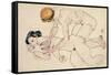 Two Female Nudes, Reclining and Kneeling-Egon Schiele-Framed Stretched Canvas