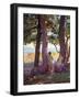 Two Female Nudes under Pine Trees-Theo van Rysselberghe-Framed Giclee Print