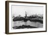 Two Ferry Steamers Leave Liverpool Quayside to Carry Passengers Across the Mersey-null-Framed Art Print