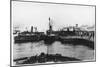 Two Ferry Steamers Leave Liverpool Quayside to Carry Passengers Across the Mersey-null-Mounted Art Print