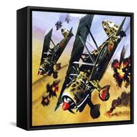 Two Fiat Cr 42S-Wilf Hardy-Framed Stretched Canvas