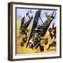 Two Fiat Cr 42S-Wilf Hardy-Framed Giclee Print