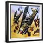 Two Fiat Cr 42S-Wilf Hardy-Framed Giclee Print