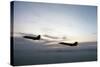 Two Fighter Planes Lockheed F-104 Starfighter in Flight-null-Stretched Canvas