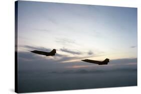 Two Fighter Planes Lockheed F-104 Starfighter in Flight-null-Stretched Canvas