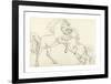 Two Fighting Stallions-George Stubbs-Framed Premium Giclee Print