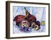 Two Figs with Pansies, 2002-Joan Thewsey-Framed Giclee Print