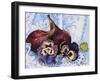 Two Figs with Pansies, 2002-Joan Thewsey-Framed Giclee Print