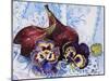 Two Figs with Pansies, 2002-Joan Thewsey-Mounted Giclee Print