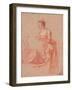 Two Figure Studies of a Young Woman, C. 1716-Jean Antoine Watteau-Framed Giclee Print