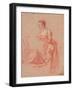 Two Figure Studies of a Young Woman, C. 1716-Jean Antoine Watteau-Framed Premium Giclee Print