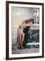 Two Figures by a Statue of Sphinx, 1870S-Henryk Siemiradzki-Framed Giclee Print