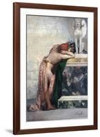 Two Figures by a Statue of Sphinx, 1870S-Henryk Siemiradzki-Framed Giclee Print