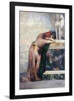 Two Figures by a Statue of Sphinx, 1870S-Henryk Siemiradzki-Framed Giclee Print