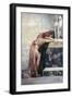 Two Figures by a Statue of Sphinx, 1870S-Henryk Siemiradzki-Framed Giclee Print