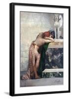 Two Figures by a Statue of Sphinx, 1870S-Henryk Siemiradzki-Framed Giclee Print