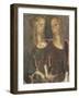 Two Figures, C.1925 (Oil on Composition Board)-Alfred Henry Maurer-Framed Giclee Print
