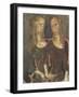 Two Figures, C.1925 (Oil on Composition Board)-Alfred Henry Maurer-Framed Giclee Print