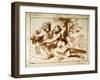 Two Figures in a Landscape, 17th Century-Pier Francesco Mola-Framed Giclee Print