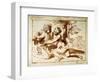 Two Figures in a Landscape, 17th Century-Pier Francesco Mola-Framed Giclee Print