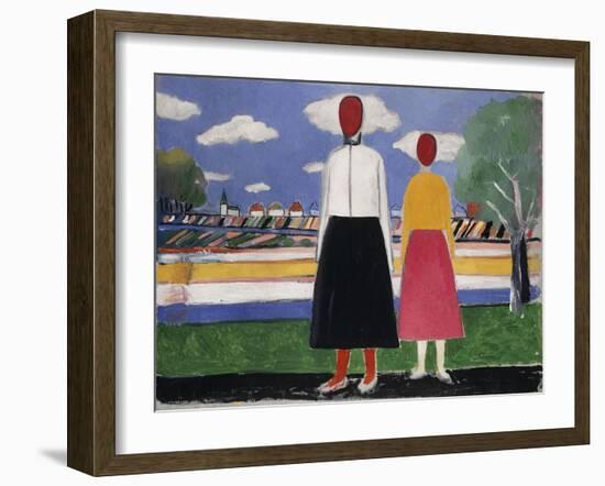 Two Figures in a Landscape-Kasimir Malevich-Framed Giclee Print