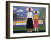 Two Figures in a Landscape-Kasimir Malevich-Framed Giclee Print