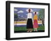 Two Figures in a Landscape-Kasimir Malevich-Framed Premium Giclee Print