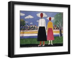 Two Figures in a Landscape-Kasimir Malevich-Framed Giclee Print