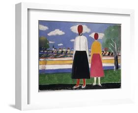 Two Figures in a Landscape-Kasimir Malevich-Framed Giclee Print