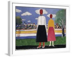 Two Figures in a Landscape-Kasimir Malevich-Framed Giclee Print