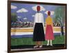 Two Figures in a Landscape-Kasimir Malevich-Framed Giclee Print