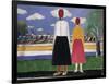 Two Figures in a Landscape-Kasimir Malevich-Framed Giclee Print