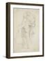 Two Figures Standing on a Flight of Steps, after Raphael (Graphite on Fine-Textured White Paper)-Edgar Degas-Framed Giclee Print