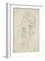 Two Figures Standing on a Flight of Steps, after Raphael (Graphite on Fine-Textured White Paper)-Edgar Degas-Framed Giclee Print