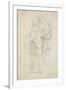 Two Figures Standing on a Flight of Steps, after Raphael (Graphite on Fine-Textured White Paper)-Edgar Degas-Framed Giclee Print