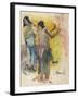 Two Figures, Study for 'Faa Iheiche', 1898-Paul Gauguin-Framed Giclee Print