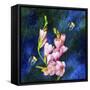 Two Fish And Flower-Ata Alishahi-Framed Stretched Canvas