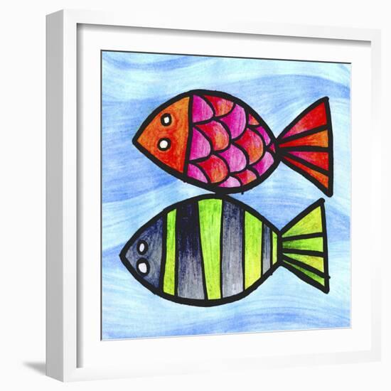 Two Fish-null-Framed Giclee Print