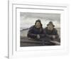 Two Fishermen Beside a Boat-Michael Ancher-Framed Premium Giclee Print