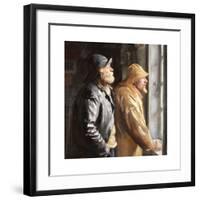Two Fishermen from Skagen at the Window in the Grocery-Michael Ancher-Framed Premium Giclee Print