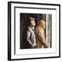 Two Fishermen from Skagen at the Window in the Grocery-Michael Ancher-Framed Premium Giclee Print