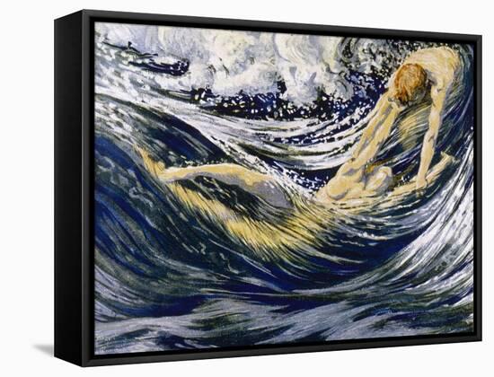 Two Fishes Swimming in the Sea are Not More Lawless Than We-Margaret C. Cook-Framed Stretched Canvas