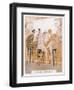 Two Flappers Gossip at a Bar-Paul Fournier-Framed Art Print