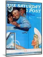 "Two Flirts" Saturday Evening Post Cover, July 26,1941-Norman Rockwell-Mounted Giclee Print