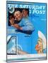 "Two Flirts" Saturday Evening Post Cover, July 26,1941-Norman Rockwell-Mounted Giclee Print
