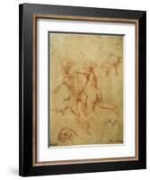 'Two flying putti', study, 1740s-Pompeo Batoni-Framed Giclee Print